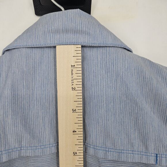Mountain Hardwear Shirt Mens Large Short Sleeve Button Down Vented Blue  L - Picture 5 of 10